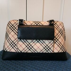 Burberry Nova Check Dome Satchel handbag EUC